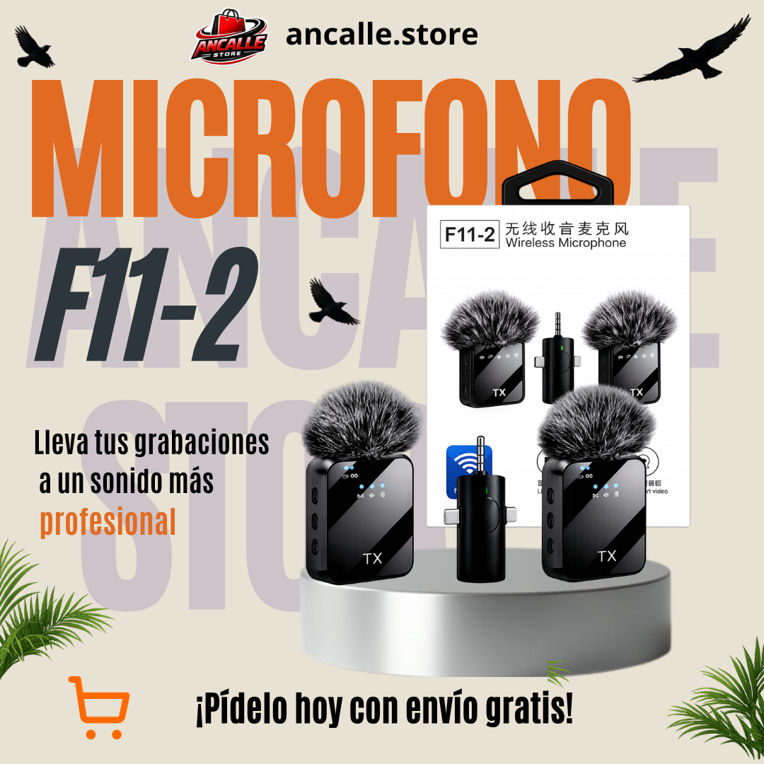 Micrófono inalámbrico F11-2